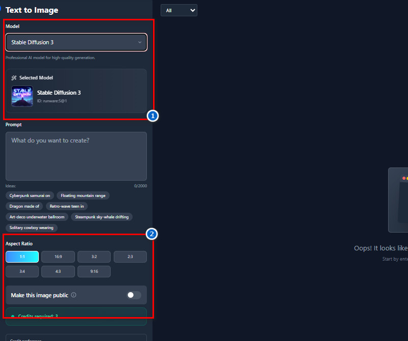 modify the settings