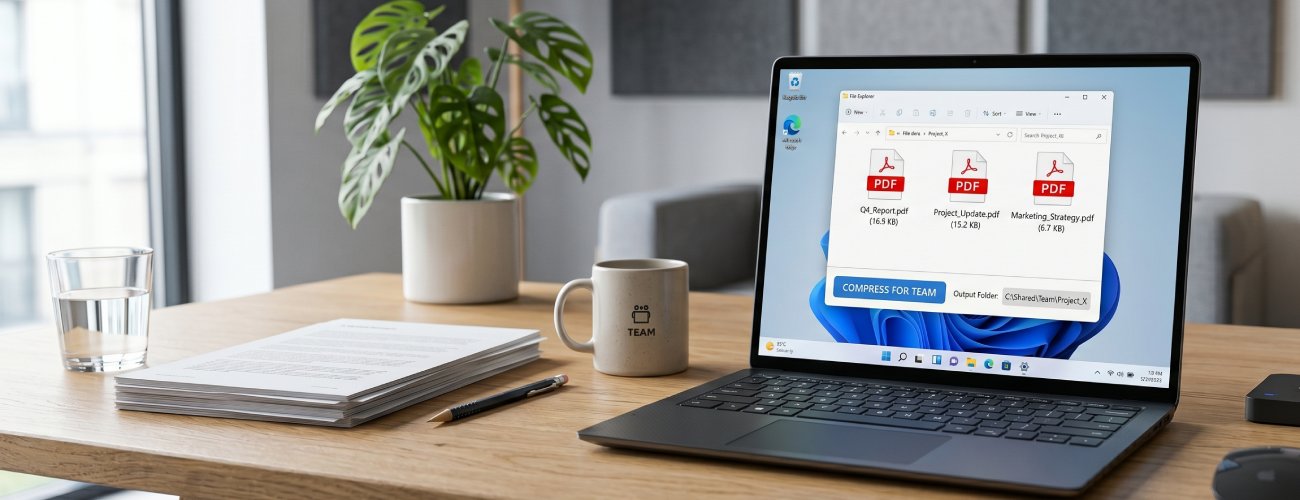 チーム共有用にPDFを圧縮する