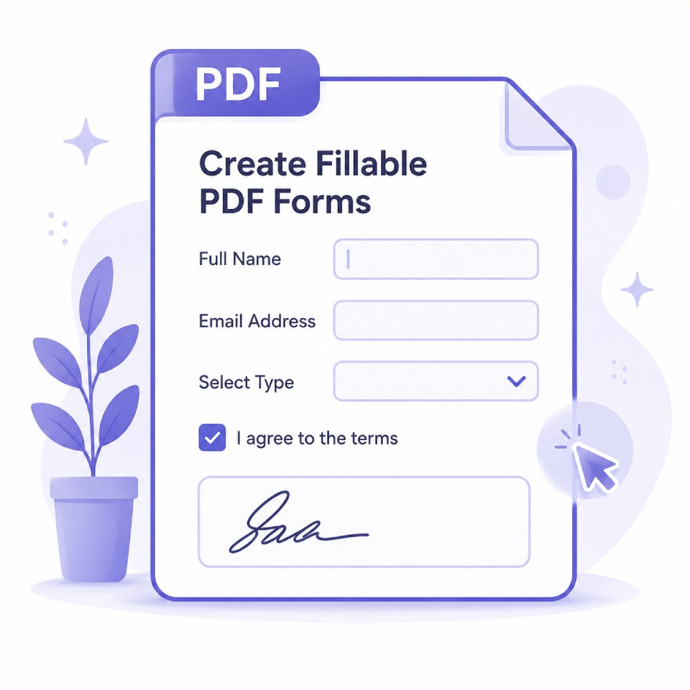 入力可能なPDFフォームを作成